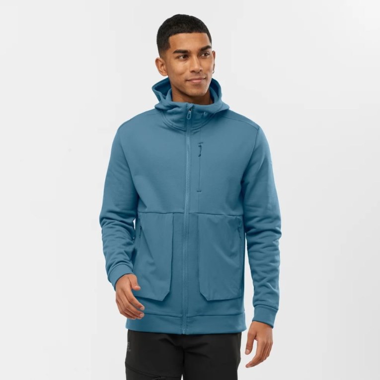 Chaquetas Salomon Essential Warm Fleece Hombre Azules | MX EYWI281